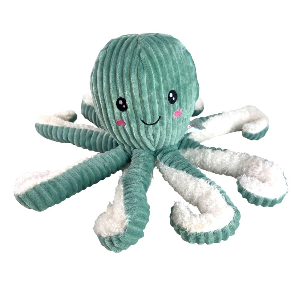 Spark Create Octopus Plush Stuffed Animal Sea Green Rattles Soft Spark‎ 12 In
